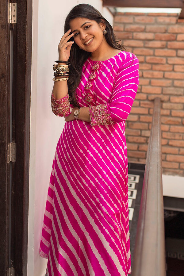 Leheria Tunic With Potli Buttons