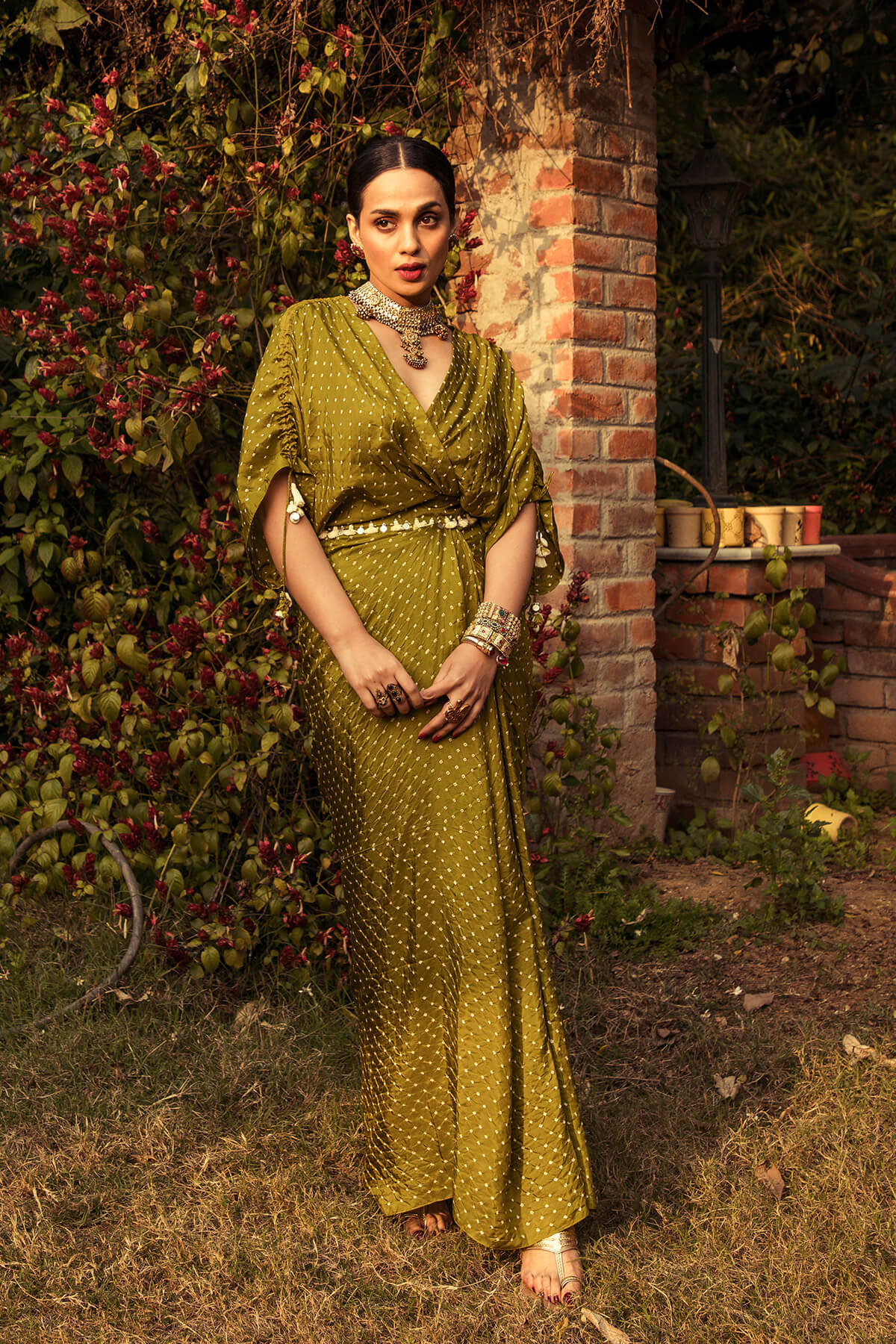 Kimono bandhni dress