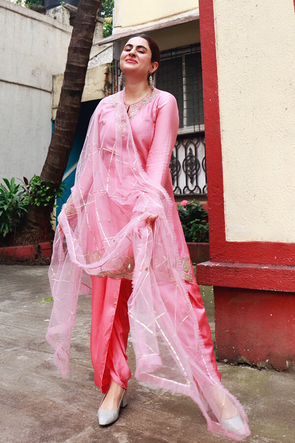 Embroidered Dhoti Set