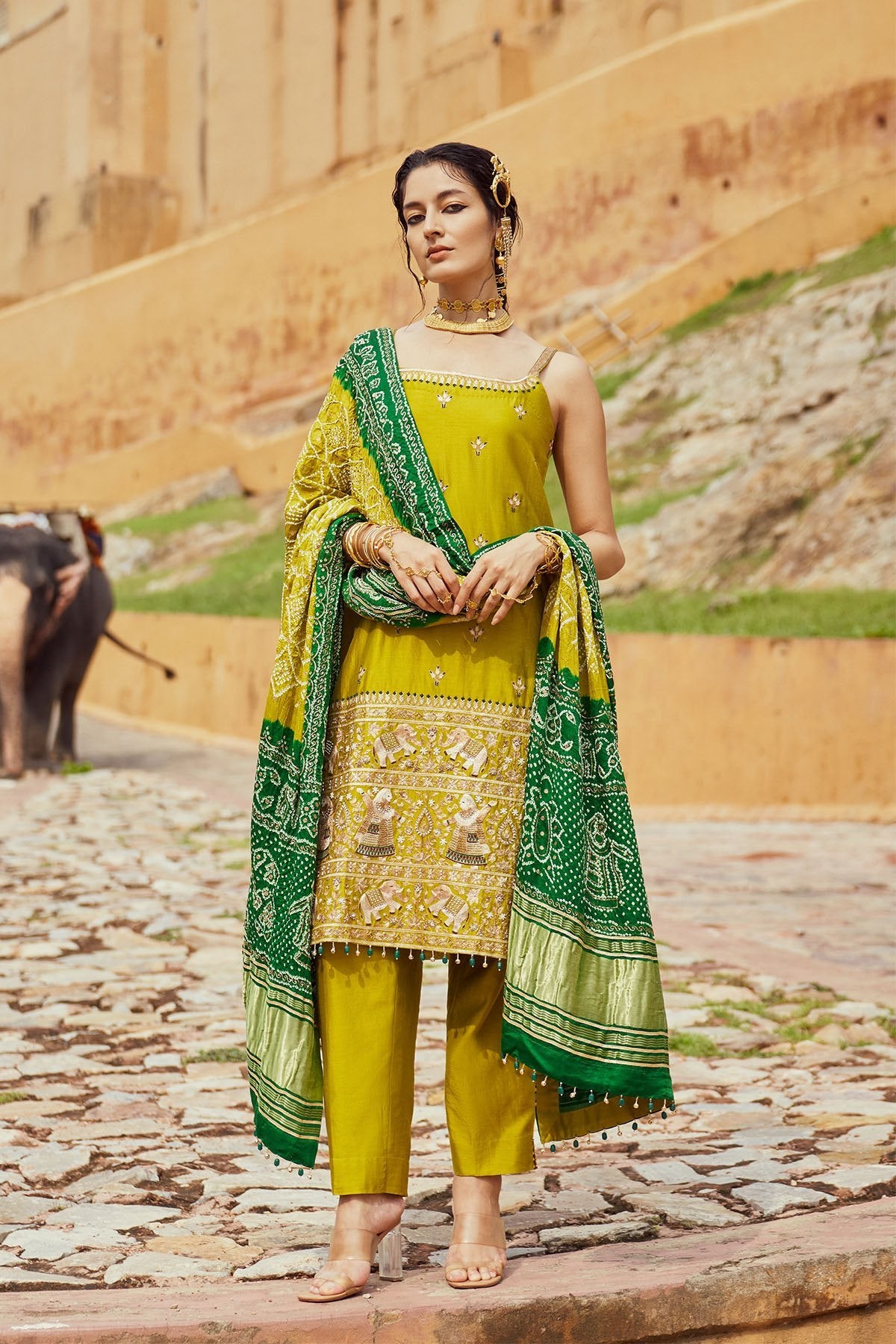 Strappy Dandiya Raas Kurta Set