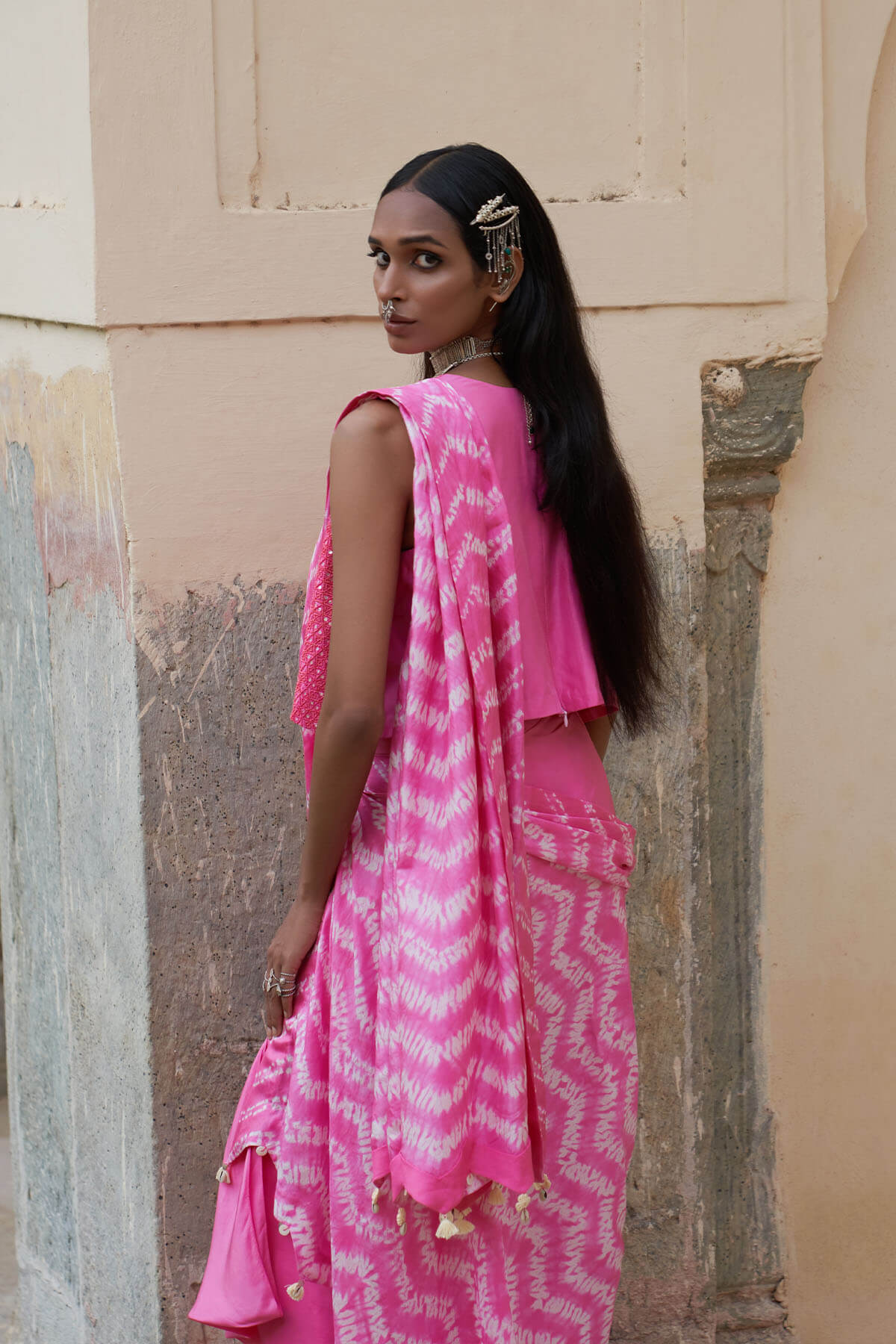 Tie N Dye Mekhla Saree