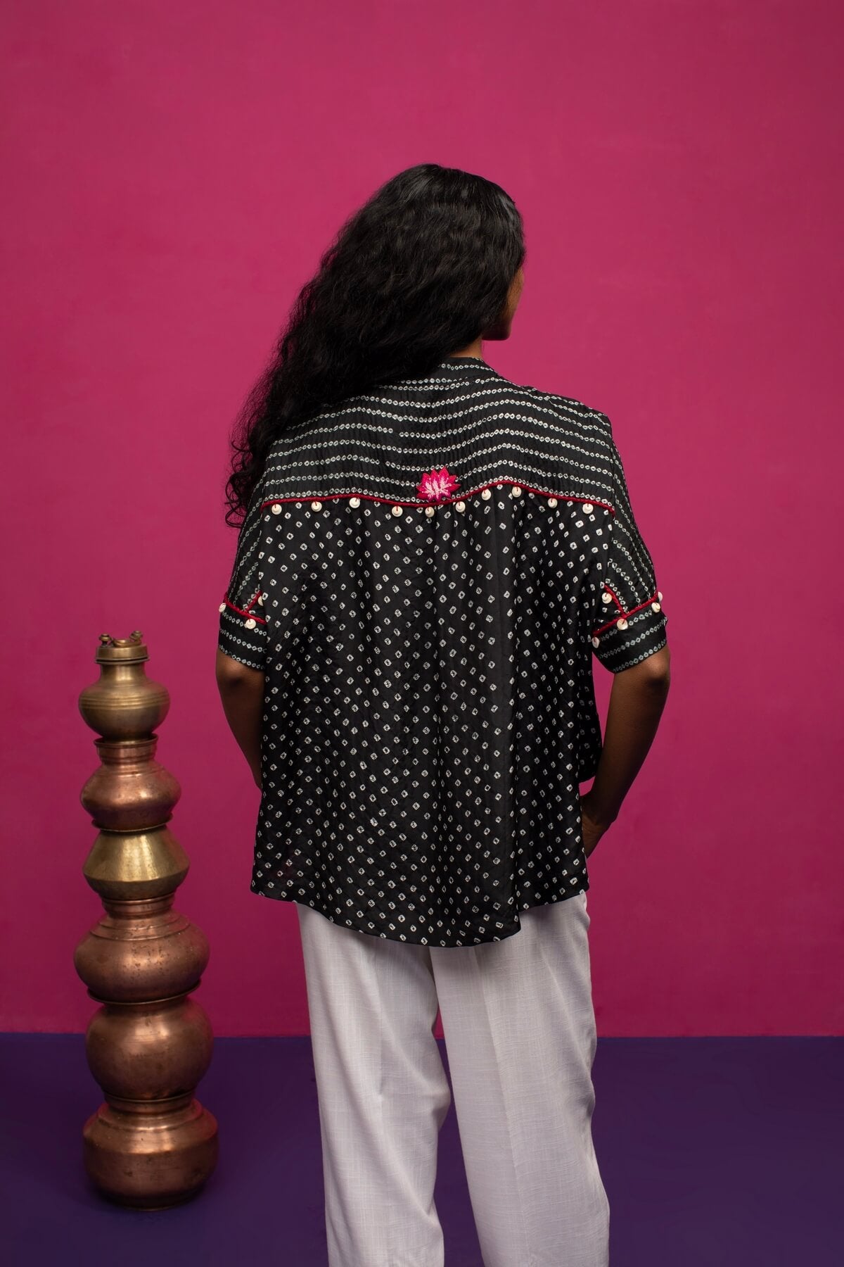 Black bandhni shirt