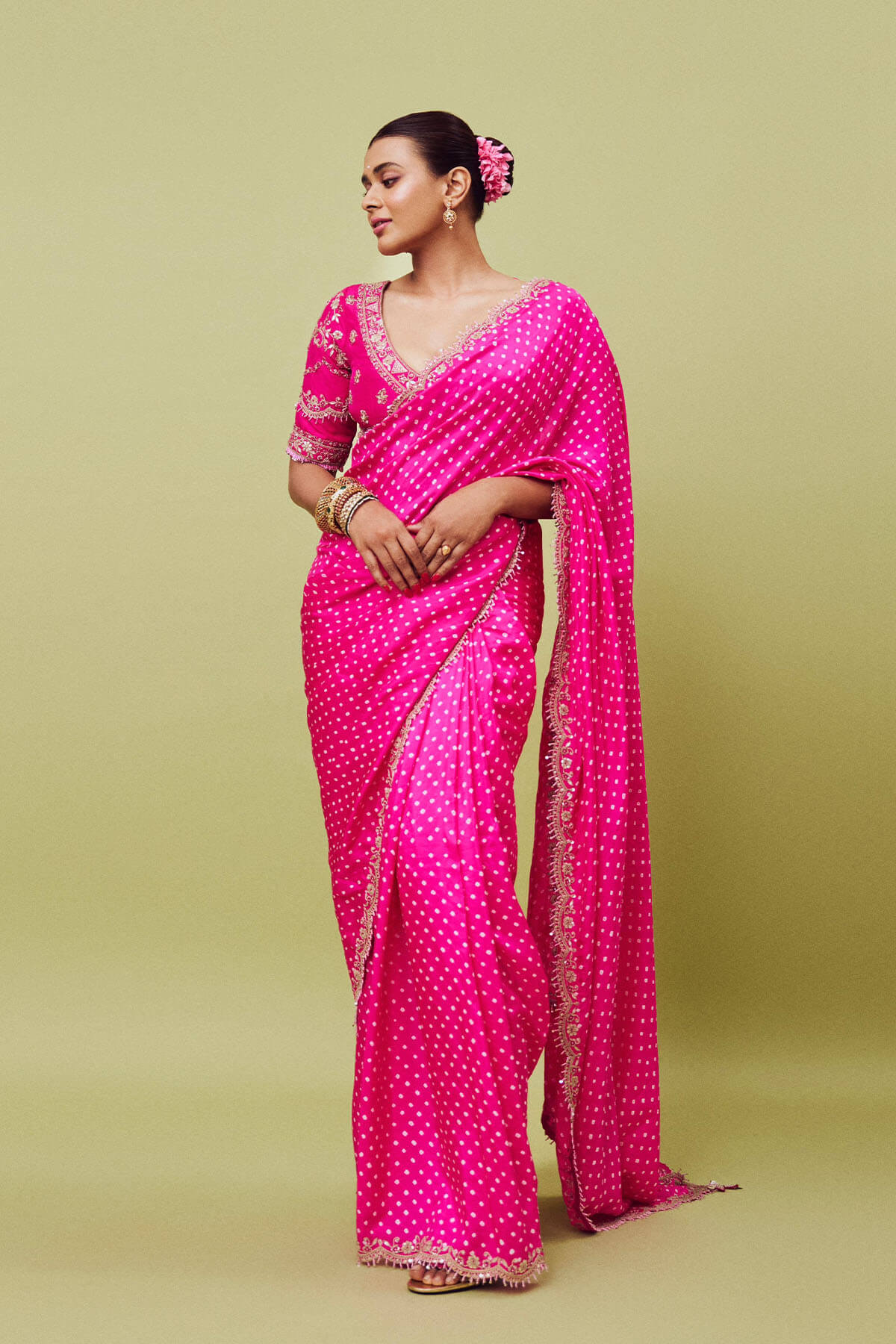 Saarang Bandhni Saree