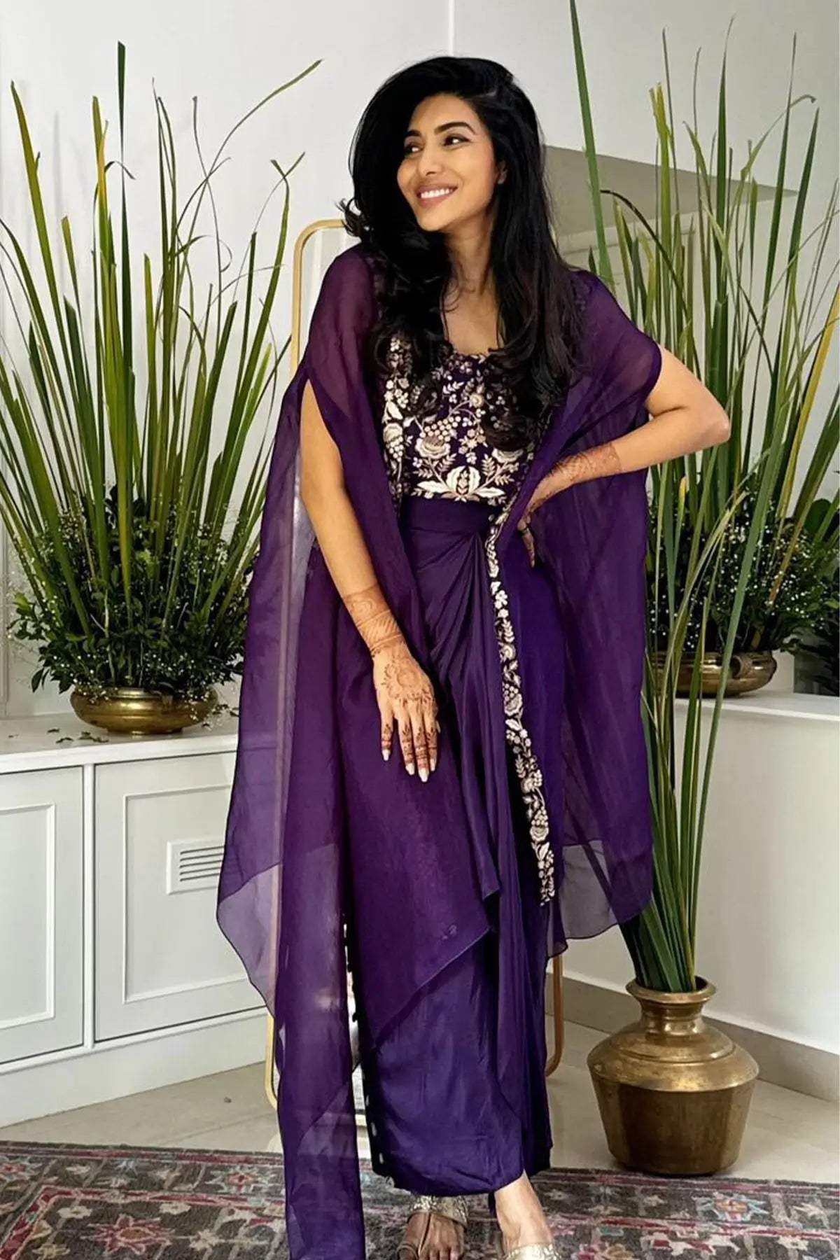 Royal Violet Skirt Set