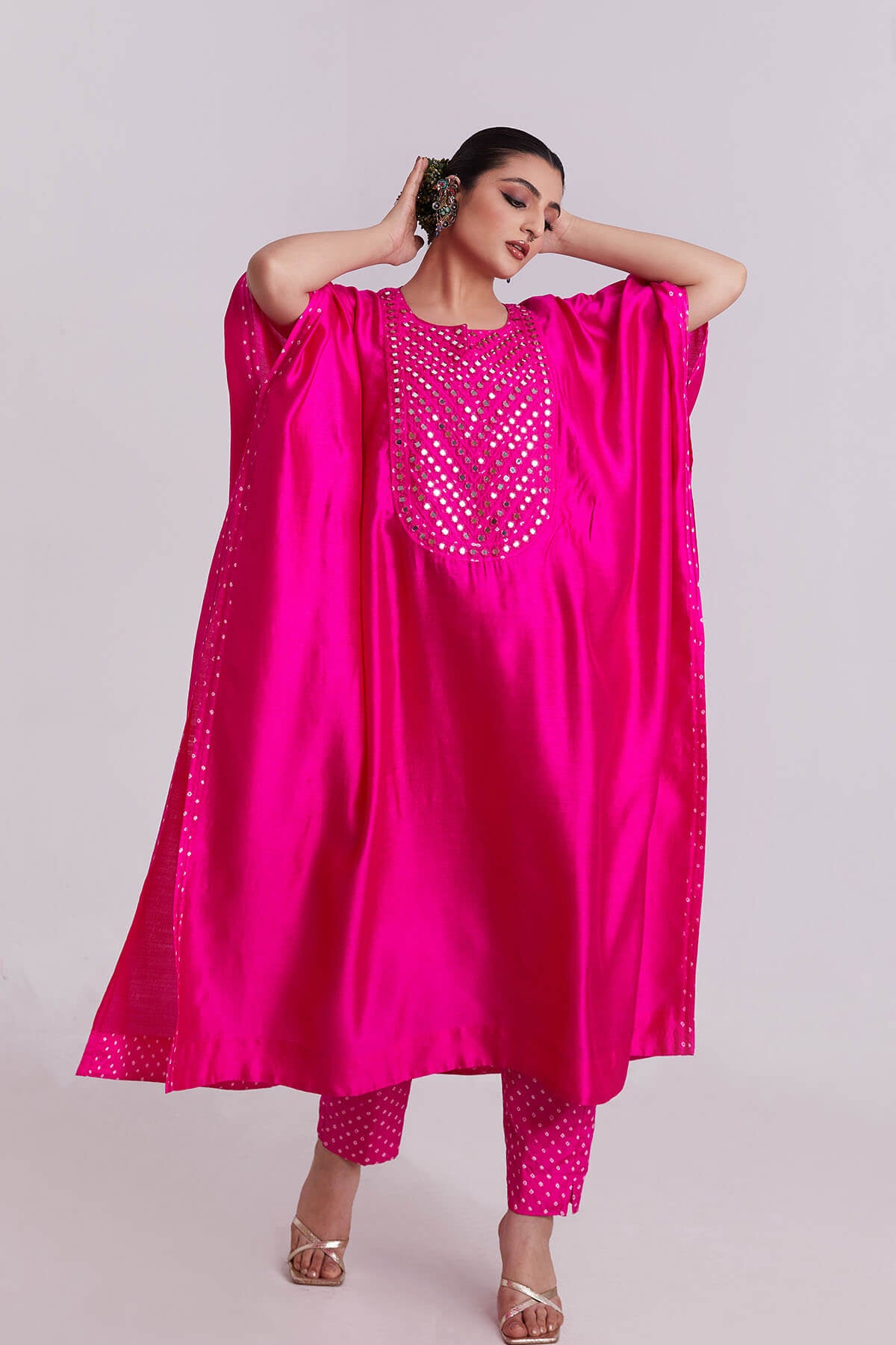 Bandhni Mirror Kaftan