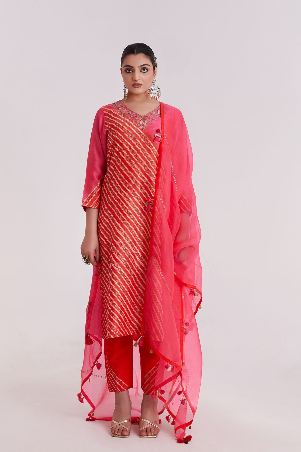 Elephant Bandhni Kurta