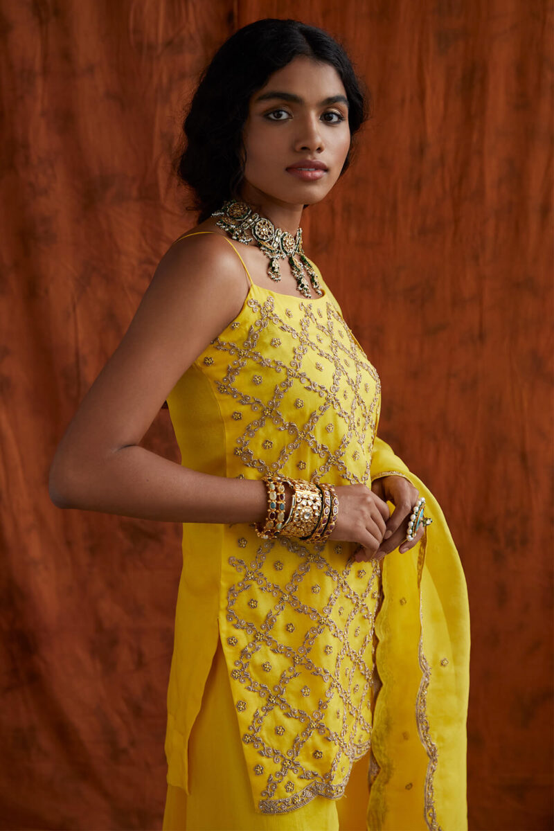Spaghetti Strap Suit with Churidar: Modern Indian Kurti | Indian wedding  wear, Churidar, Fashion
